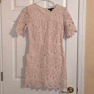Blush Appliqué Mini Dress
